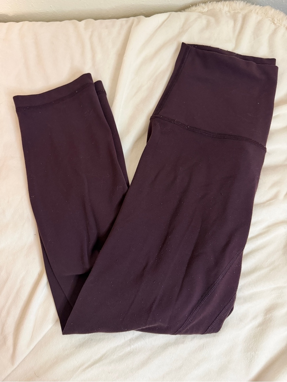 Lululemon Size 4 High Rise Crop Leggings Deep Plum Purple 20” Inseam